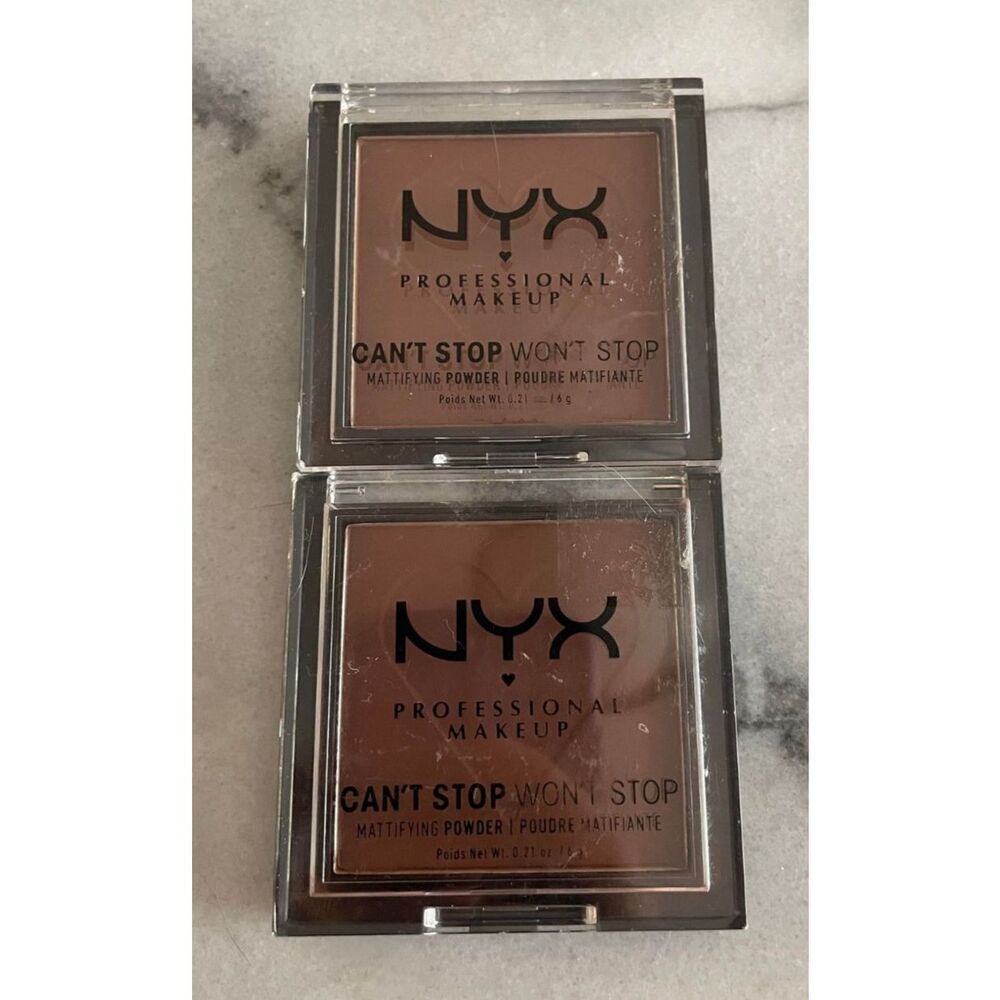 NYX Cant StopโWont Stop Mattifying Powder CSWM10 Rich Lot of 2